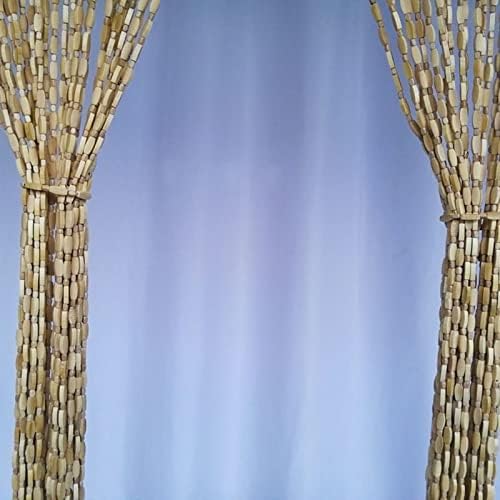 Bamboo Bead Curtain with 30 Strands for Doorway and Room Divider