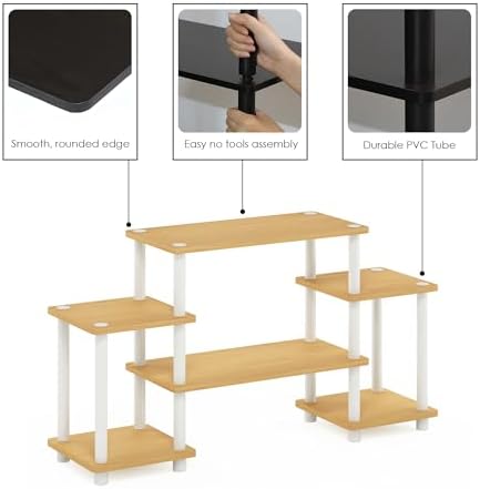 Furinno Turn-N-Tube TV Stand No Tools Square Corner