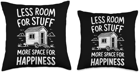 Rolling Tiny House Throw Pillow Minimalist Design