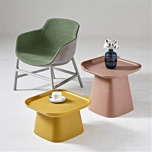 Modern Pink Square Side Table for Small Spaces