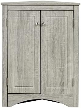 Merax Corner Cabinet with Adjustable Shelves and Doors