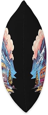 Caravan Mobile Home RV Camper Throw Pillow 16x16 Multicolor