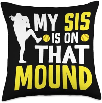 On That Mound Softball Pitcher Throw Pillow