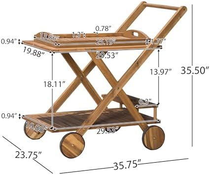 YLIEHS Versatile Mobile Bar Cart for Easy Entertaining