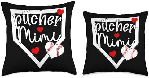 Baseball Pitcher Throw Pillow for Mimi Grandma