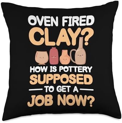 Oven Fired Clay Pottery Pitcher Craft Throw Pillow