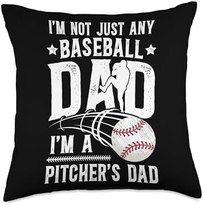 Funny Baseball Pitcher Dad Fathers Day Throw Pillow