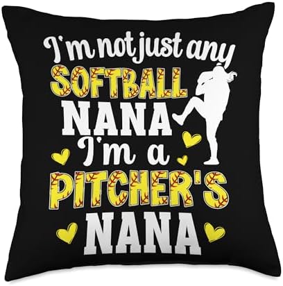 Proud Softball Pitcher Nana Throw Pillow