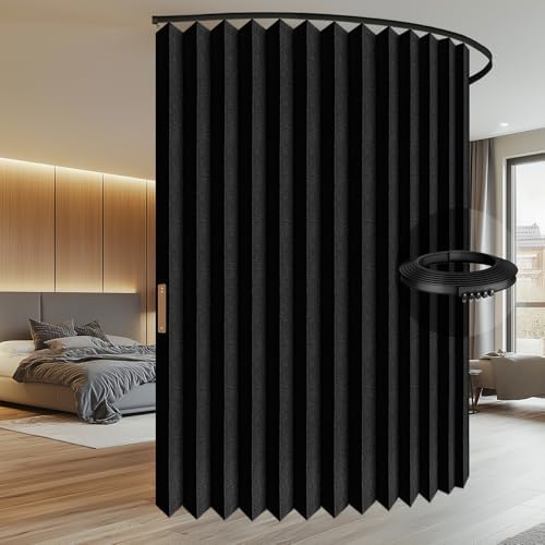 AJAZZ Blackout Accordion Room Divider Curtains