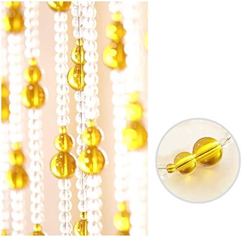 Beaded Door Curtains with Crystals - 20 Strands 4 Colors