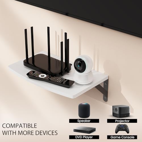 Floating Entertainment Center Shelf with Cable Management