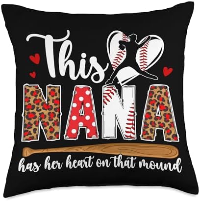 Baseball Pitcher Nana Throw Pillow
