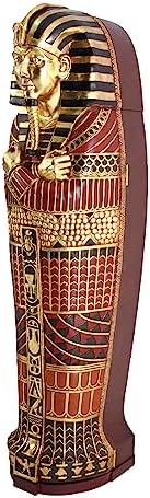 Egyptian Sarcophagus Cabinet with Shelves