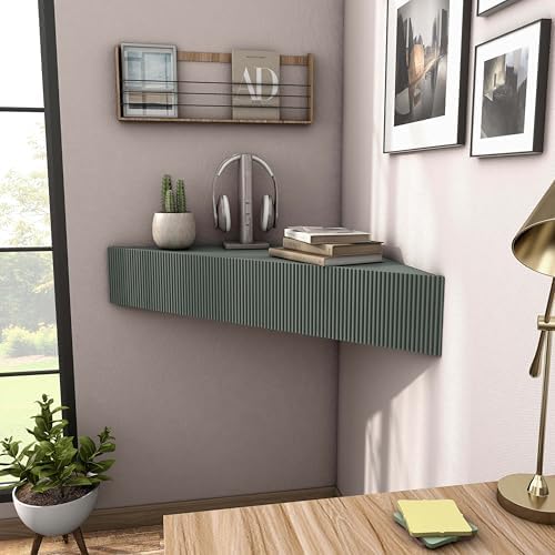 247 Shop at Home Floating TV Console Table 47 Inch Sage Green