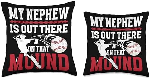 Proud Baseball Pitcher Uncle Throw Pillow 1