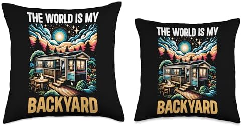 Mobile Home Throw Pillow with Double-Sided Design