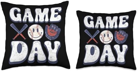 Game Day Baseball Pitcher Throw Pillow for Fans and Players