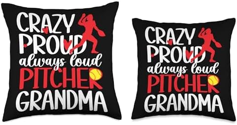 Funny Softball Pitcher Grandma Mothers Day Throw Pillow