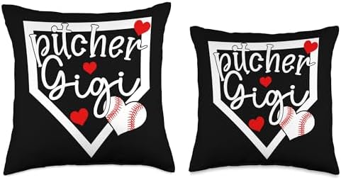 Baseball Pitcher Gigi Throw Pillow for Mothers Day 1