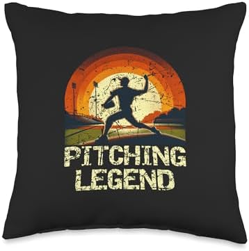 Pitching Legend Baseball Player Throw Pillow