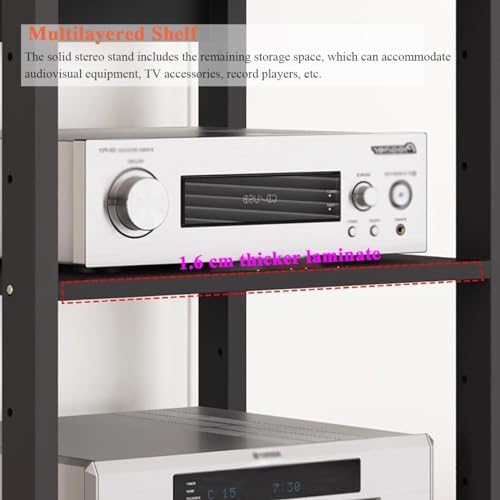 3 Tier Audio Video Component Rack with Adjustable Shelves