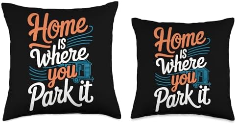 Rolling Tiny House Throw Pillow for Minimalist Living