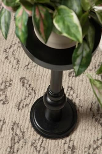Kate and Laurel Wegner Traditional Wooden Round Drink Table Black