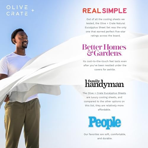 Olive Crate Tencel Eucalyptus Pillowcases - Cooling King Size Set of 2 Moss