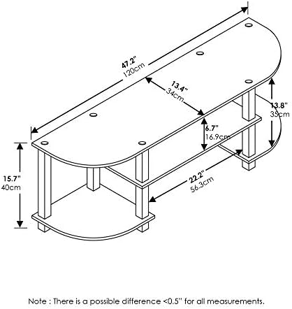 Furinno Turn-S-Tube Wide 2-Tier TV Stand
