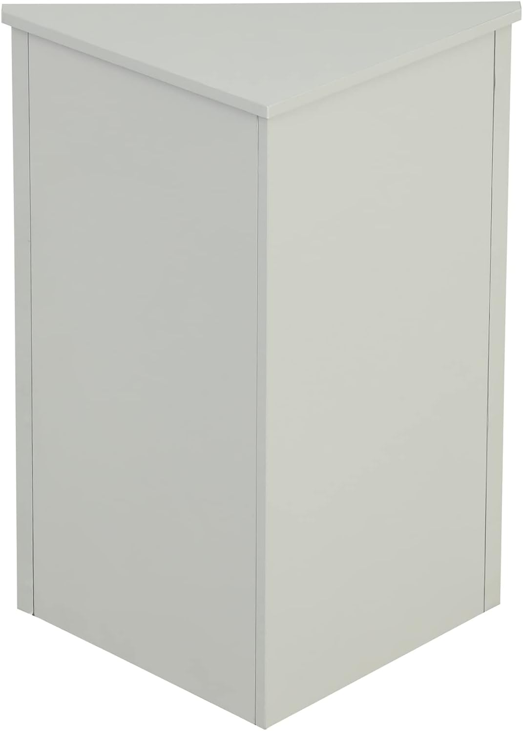 Aisurun Triangle Storage Cabinet with 2 Doors and Adjustable Shelves Grey