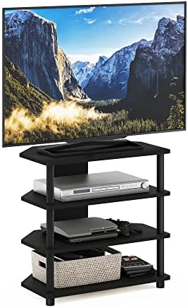Furinno 4-Tier Petite Entertainment Center Blackwood