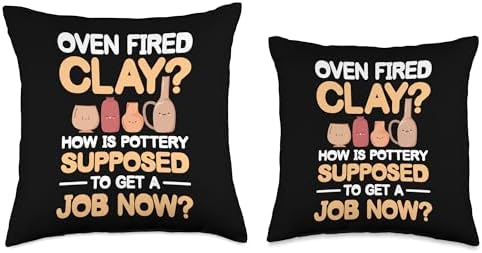 Oven Fired Clay Pottery Pitcher Craft Throw Pillow