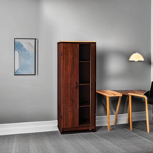 ClosetMaid Dark Cherry Pantry Cabinet with 2 Doors and Adjustable Shelves