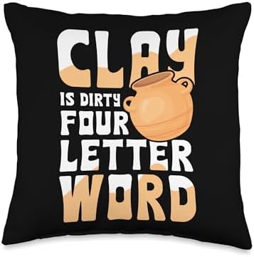 Pottery Clay Craft Throw Pillow 16x16 Multicolor 1