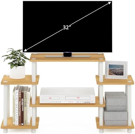 Furinno Turn-N-Tube TV Stand No Tools Square Corner