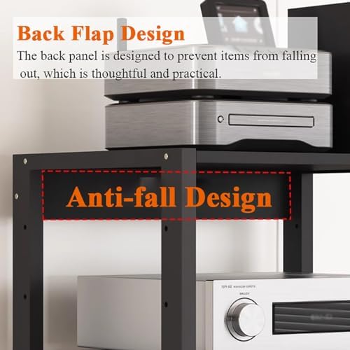 3 Tier Audio Video Component Rack with Adjustable Shelves