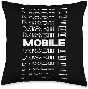 Graphic Mobile Throw Pillow - USA City Design