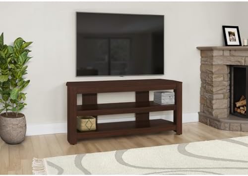 Monarch Specialties STAND-42 L Cherry Corner Tv Stand