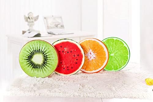 HYSEAS 14 Inch Round Throw Pillow Kiwi 3D Print Design 2 Pack