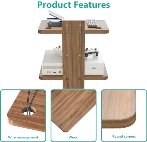 WALI Floating TV Shelf 2 Shelves 22lbs Weight Capacity