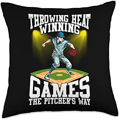 Pitchers Throwing Heat Throw Pillow for Baseball Fans