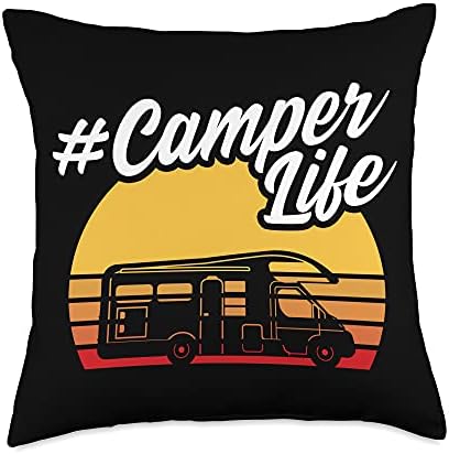 Funny Camping Sayings RV Throw Pillow