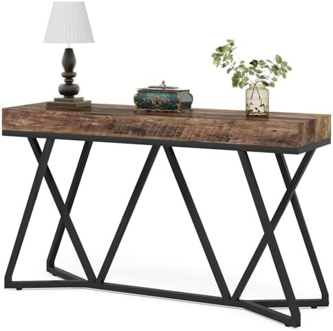 Tribesigns 55 Inch Console Table with Metal Base