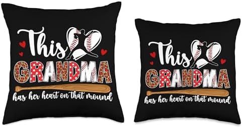 Proud Baseball Pitcher Grandma Throw Pillow
