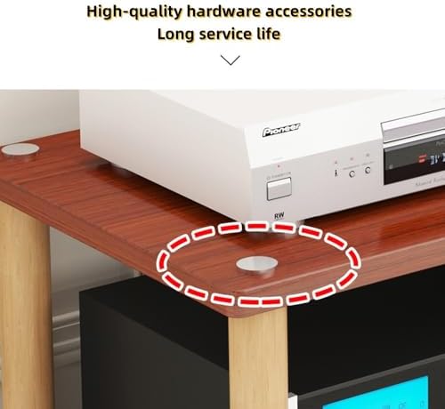 Modern 2-Tier Audio Visual Media Stand Shelf Rack For Home Office Theater