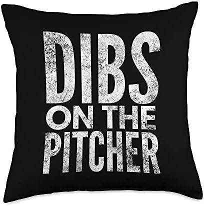 Dibs on the Pitcher Throw Pillow 2