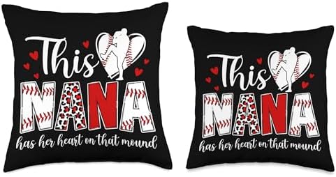 Proud Nana Baseball Pitcher Throw Pillow