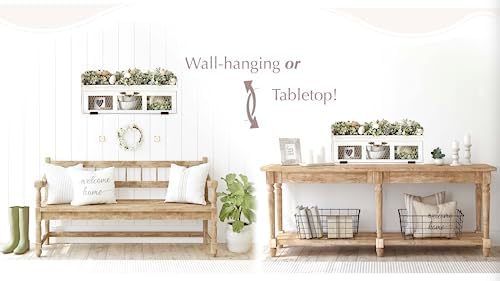 Farmhouse Chicken Wire Countertop Shelving Organizer - Rustic Kitchen Storage Cabinet - Decorative Pantry Display