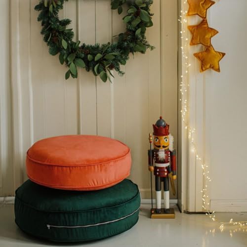 YIUOR Velvet Round Floor Pillow Comfortable Seat Cushion
