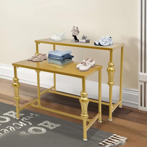 Nesting Tables Display Rack for Clothing Shoes Handbags